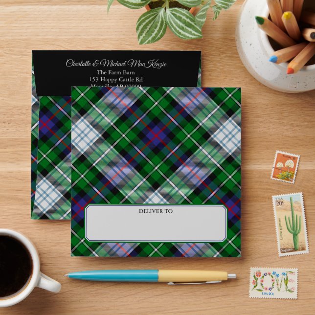 Clan MacKenzie Dress Tartan Envelope (Desk)