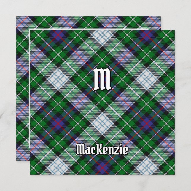 Clan MacKenzie Dress Tartan Invitation (Front/Back)