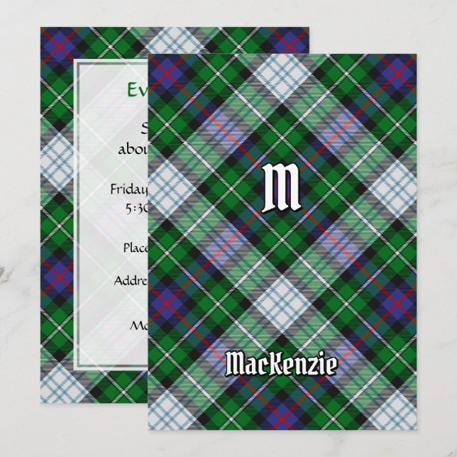 Clan MacKenzie Dress Tartan Invitation (Front/Back)