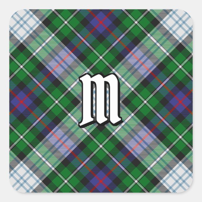 Clan MacKenzie Dress Tartan Square Sticker (Front)