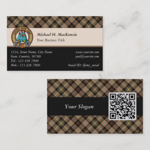Clan MacKenzie Hunting Brown Tartan Business Card