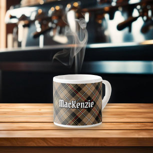 Clan MacKenzie Hunting Brown Tartan Espresso Cup