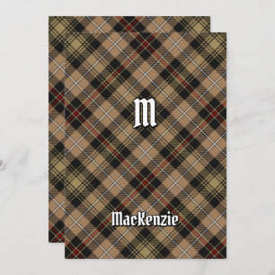 Clan MacKenzie Hunting Brown Tartan Invitation