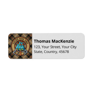 Clan MacKenzie Hunting Brown Tartan Label