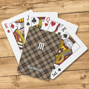 Clan MacKenzie Hunting Brown Tartan Playing Cards