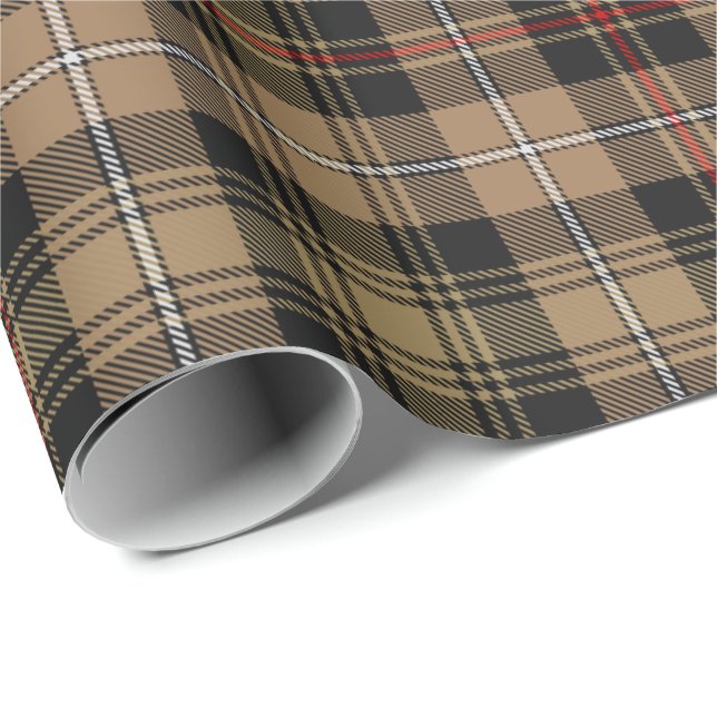 Clan MacKenzie Hunting Brown Tartan Wrapping Paper (Roll Corner)