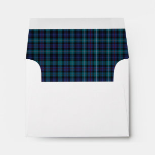 Clan Mackenzie Modern Tartan Turquoise Plaid Envelopes