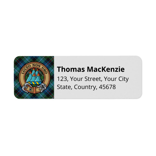 Clan MacKenzie Tartan Label (Front)