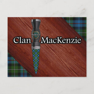 Clan MacKenzie Tartan Sgian Dubh Blade Postcard