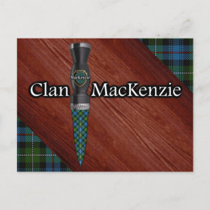 Clan MacKenzie Tartan Sgian Dubh Blade Postcard