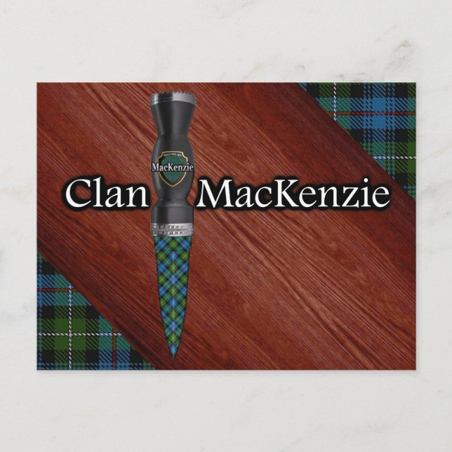 Clan MacKenzie Tartan Sgian Dubh Blade Postcard (Front)