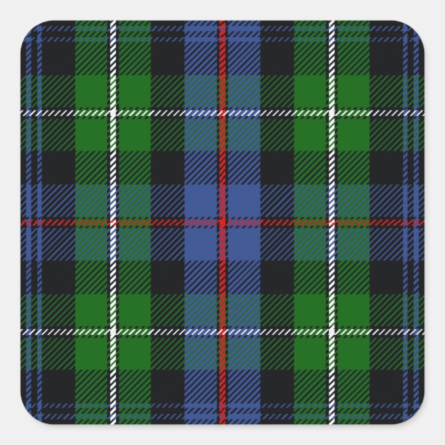 Clan MacKenzie Tartan Square Sticker (Front)