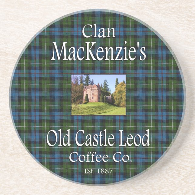 Clan MacKenzie's Old Castle Leod Coffee Co. Coaster (Front)