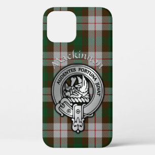 Clan MacKinnon Crest & Hunting Tartan iPhone 12 Case