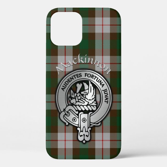Clan MacKinnon Crest & Hunting Tartan Case-Mate iPhone Case (Back)