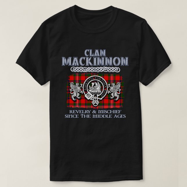 Clan Mackinnon crest Scottish clans Scottish surna T-Shirt (Design Front)