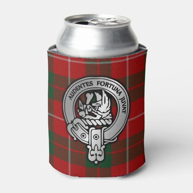 Clan MacKinnon Crest & Tartan Can Cooler (Can Front)