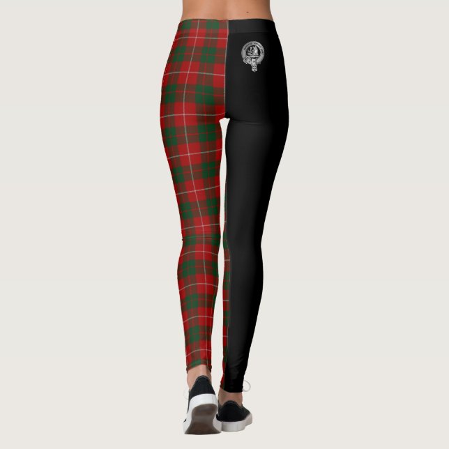 Clan MacKinnon Crest & Tartan Leggings (Back)