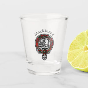 Clan MacKinnon Crest & Tartan Shot Glass