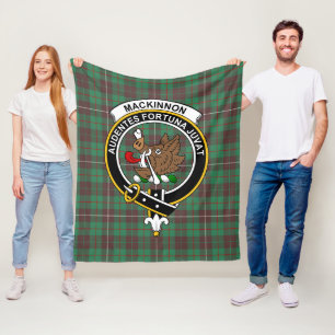 Clan MacKinnon Hunting Ancient Tartan Plaid Fleece Blanket