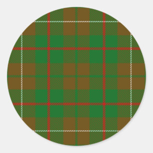 Clan MacKinnon Hunting Tartan Classic Round Sticker