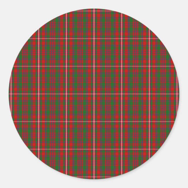 Clan MacKinnon Tartan Classic Round Sticker (Front)