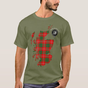 Clan MacKinnon Tartan Map & Crest T-Shirt