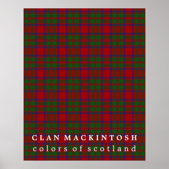 Clan MacKintosh Colors of Scotland Tartan Poster (Front)