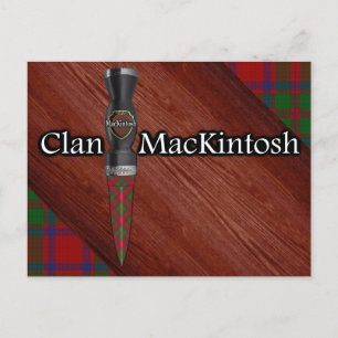 Clan MacKintosh Tartan Sgian Dubh Blade Postcard