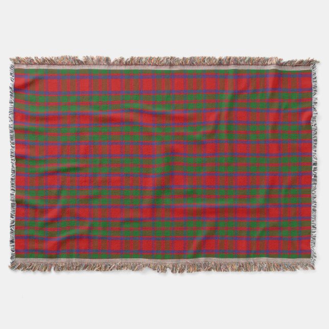 Clan MacKintosh Tartan Throw Blanket (Front)