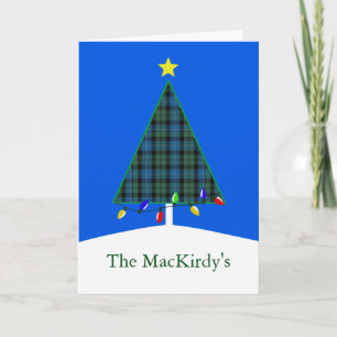 Clan MacKirdy Plaid Christmas Tree Greeting Card