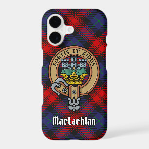 Clan MacLachlan Crest over Tartan
