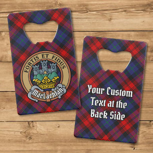Clan MacLachlan Crest over Tartan