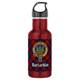 Clan MacLachlan Crest over Tartan 532 Ml Water Bottle