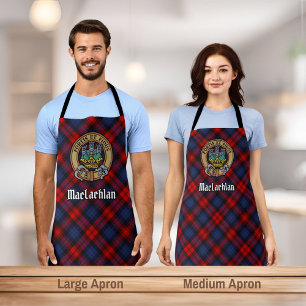 Clan MacLachlan Crest over Tartan Apron