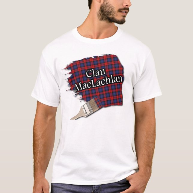 Clan MacLachlan Scottish Tartan Paint Shirt (Front)