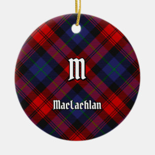 Clan MacLachlan Tartan Ceramic Tree Decoration