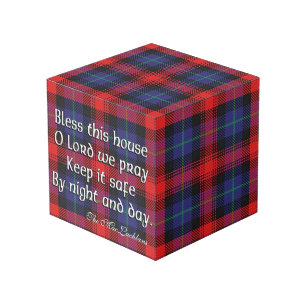 Clan MacLachlan Tartan House Blessing Cube