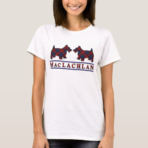 Clan MacLachlan Tartan Scottie Dogs T-Shirt