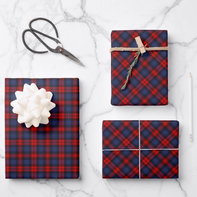 Clan MacLachlan Tartan Wrapping Paper Sheet (Front)