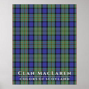 Clan MacLaren Colors of Scotland 2 Tartan Plaid Poster