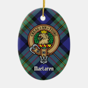 Clan MacLaren Crest Ceramic Tree Decoration