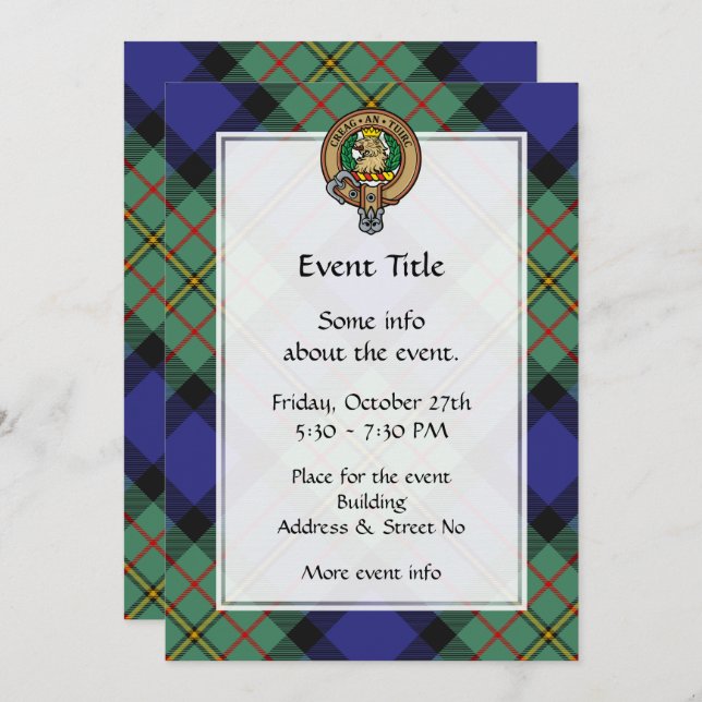 Clan MacLaren Crest Invitation (Front/Back)