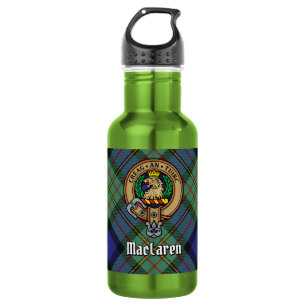 Clan MacLaren Crest over Tartan 532 Ml Water Bottle