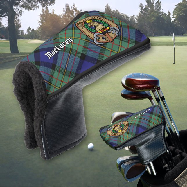 Clan MacLaren Crest over Tartan Golf Head Cover (Creator Uploaded)