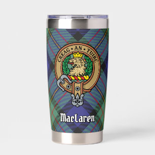 Clan MacLaren Crest over Tartan Insulated Tumbler
