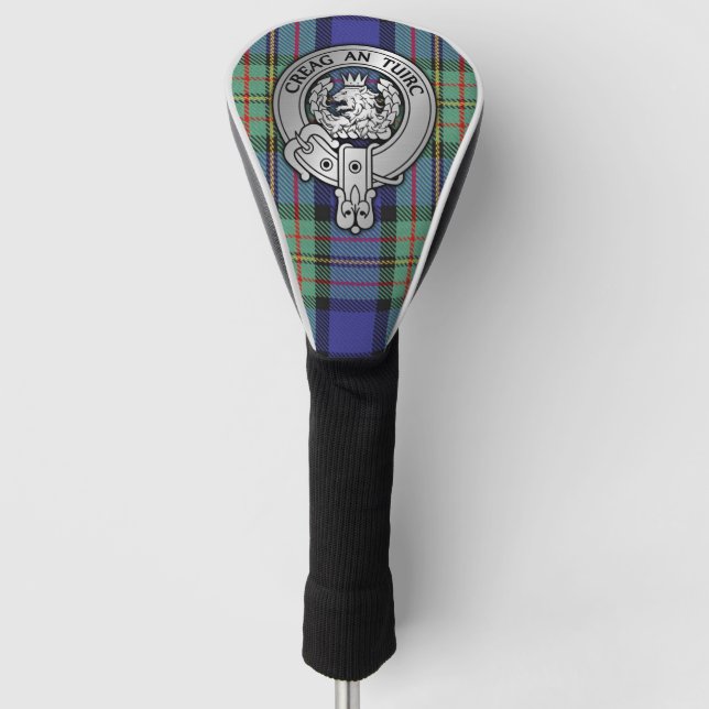 Clan MacLaren Crest & Tartan Golf Head Cover (Front)