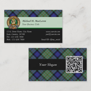 Clan MacLaren Tartan Business Card
