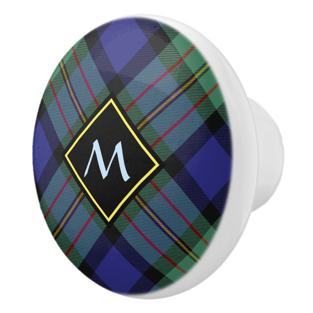 Clan MacLaren Tartan Ceramic Knob (Right)