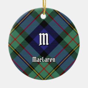 Clan MacLaren Tartan Ceramic Tree Decoration